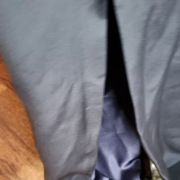 Theia 100% Silk Formal   Blue Cap Sleeve Crew Neck Gown Sz 2 - Picture 10 of 17